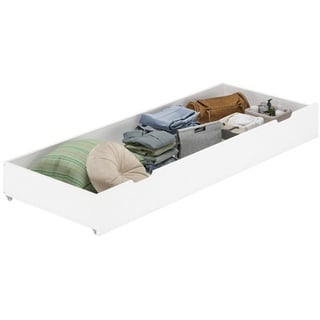 ERST-HOLZ Unterbettkommode Bettkasten für schmale Betten 80x200 Kiefer weiß, 90.10-S5W - Bettkasten Kiefer weiß weiß