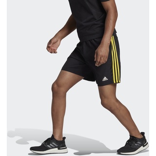adidas HIIT 3 Streifen SHO Herren Fitness Shorts schwarz/gelb - S