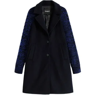 Desigual Wintermantel blau / schwarz XL
