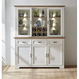 Innostyle Buffet Geschirrschrank Jasmin 2-teilig 0 x 0 x 0 Braun/Weiß