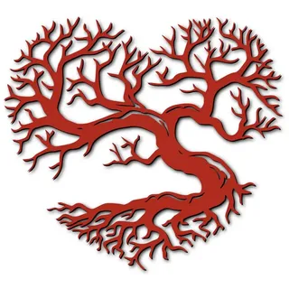 Namofactur Wandtattoo Love Baum Wandtattoo rot