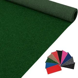 Messeteppich Event Teppich Teppich Läufer Meterware Hochzeitsteppich Empfangsteppich VIP Alex Läufer Flur 200 x 100 cm Grün