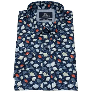 Lerros Kurzarmhemd Floral Blau XXL