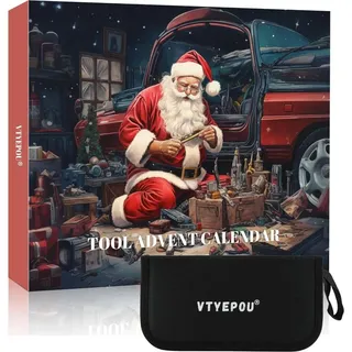 VTYEPOU Adventskalender Werkzeug-Set für Männer 24-in-1 Weihnachtsgeschenk