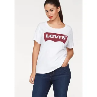 Levi's® Plus T-Shirt Perfect Tee mit Batwing-Logo rot|weiß