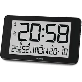 Hama Digitale Wanduhr Kuba 25,0 cm 00222215 schwarz