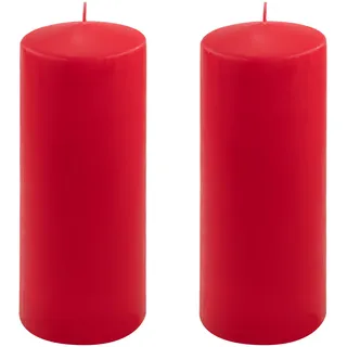 Stumpenkerze rot Höhe 25 cm Ø 10 cm lange Brenndauer Rund-Kerze Säulenkerzen Kerzen-Deko Tafelkerzen Weihnachts-Kerzen Hochzeit Xmas (2)