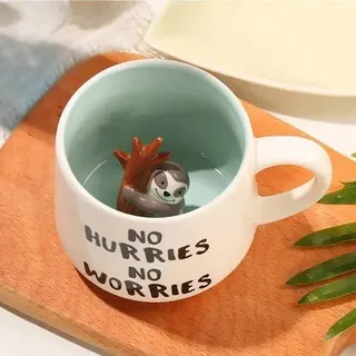 Tasse 3D Keramik Geschenk Weihnachten Frauen Geburtstag Faultier