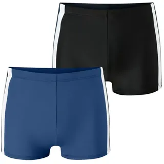 Schiesser Boxer-Badehose Ocean Swim in blau, schwarz | Gr.: 4
