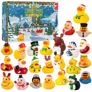 Adventskalender 2023 Kinder, 24 Stück Weihnacht Countdown Advents Gelbe Ente Spielzeug, Weihnacht Geschenk Für Jungen Und Mädchen Im Teenageralter