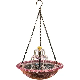 Solar-kaskaden-vogeltränke Zum Aufhängen, Solarbetriebene Funktion, Kolibri-bäder, Springbrunnen-vogelbad Im Freien, Dekorativer Gartenakzent, Für Terrasse, Hinterhof (b)