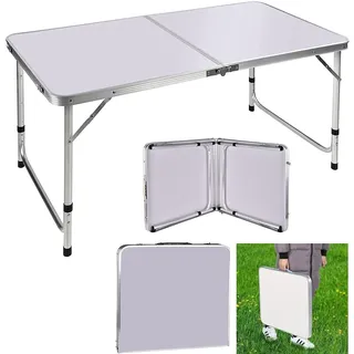 91 cm höhenverstellbarer Klapptisch, Aluminium, faltbar, tragbar, Camping, Picknick, Tisch für Outdoor, Innenbereich, Küche, Garten, Grillparty, kompakt, klein, platzsparend, zusammenklappbar, Zuhause