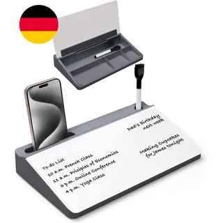 Varhomax Kleines Schreibtisch-Whiteboard Aus Glas Mit Trockenabwischfunktion, De