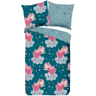 Muller Textil Princesse Renforcé Petrol 135 x 200 cm + 80 x 80 cm