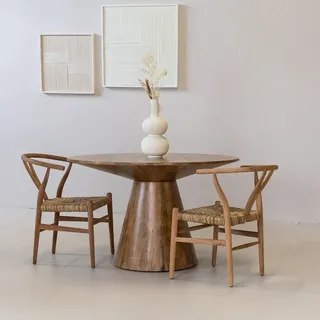 Esstisch Rund - Natur - Mangoholz - 120cm - Esstisch Sep - Giga Meubel - Braun