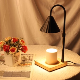 Muttertagsgeschenk Kerzenwärmerlampe, Kerzenwärmer mit 2/4/8-Stunden-Timer, Kerzenschmelzlampe, kompatibel mit Duftkerzen, Wachsschmelzglaskerzen, höhenverstellbar, mit 2 Glühbirnen (schwarz)