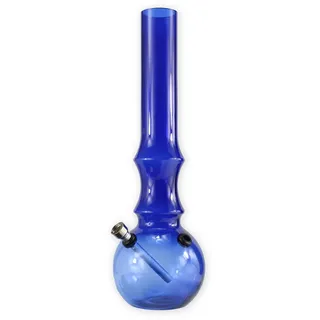 Budawi® Acrylbong " Vase " blau 33 cm mit Schraub Kopf und Chillum