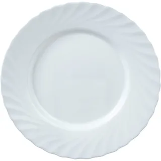 Arcoroc ARC D6871 Trianon Uni Platzteller, 31cm, Opalglas, weiß, 4 Stück