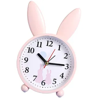 Wecker Digital Kinder, Kinder Lichtwecker Cute Rabbit Kinderwecker Creative Nachttischlampe Snooze-Funktion, Zeitgesteuertes Nachtlicht, Nicht Tickend, Kleine Uhr, Wecker in Hasenform, Geräuschlos