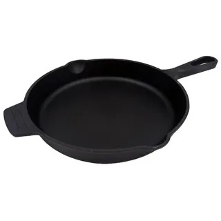Grillfürst Gusseisenpfanne Grill mit Stielgriff Ø 30 cm - massive Gusspfanne mit hohem Rand, extrem hitzebeständige Gusseisen Pfanne für Gasgrill, Herd und Feuer