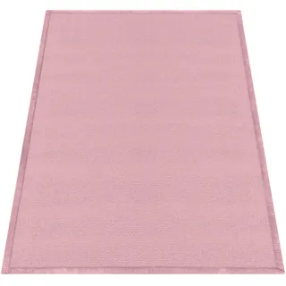 Teppich PACO HOME "Tatami 475" Teppiche Gr. B/L: 120 cm x 160 cm, 24 mm, 1 St., pink Esszimmerteppiche Kurzflor, Uni-Farben, mit Memory Foam, waschbar