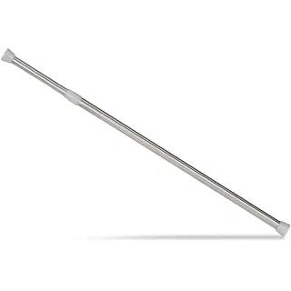 Relaxdays Teleskopstange, Klemmstange für Gardinen, Duschvorhänge, Türrahmen UVM, ohne Bohren, Edelstahl, 66-110 cm,