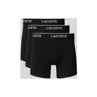 Boxershorts mit elastischem Label-Bund im 3er-Pack, Black, M