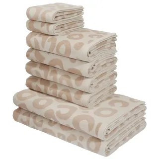 OTTO home Anna Leopardmuster Handtuchset 8-tlg. braun