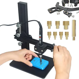 3DZWMAN Vertikale Hitze-Pressmaschine,Heat Set Insert Tool,Messing Einsätze 3D Drucken,Heat Set Insert Spitze für Gewinde Rändelmutter M2/M3/M4/M5/M6 (1/4)/M8