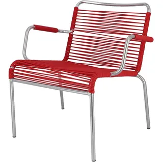 Fiam - Mya Spaghetti Loungesessel, Aluminium / rot