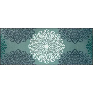 Erwin Müller Fußmatte Fußmatte "Lahnstein", eckig, Höhe: 7 mm, Motiv: Ornamente/gemustert grün 80 cm x 200 cm x 7 mm