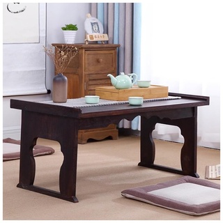 GMTstore Bodentisch Antiker Tisch Japanische Meditation Tee Tisch Holz Couchtisch Multifunktionale Tragbare Niedrige Tabelle (Color : Brown, S : 80x45x39cm)