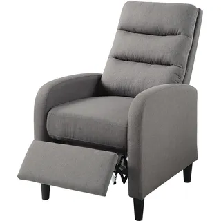 OTTO home Relaxsessel Tiago 69 x 102 x 90 cm Grau mit Körperdruck aktivierbarer Relaxfunktion