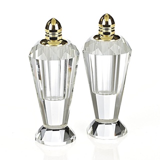 Badash Crystal Gold Salt and Pepper Shaker Set by Badash