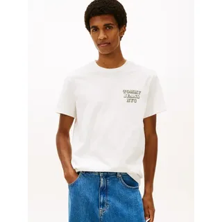 Tommy Jeans T-Shirt TJM ENTRY BILLS slim fit, Jersey, Rundhals weiß S (46)