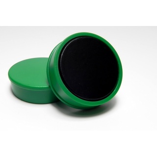 Organisationsmagnet mit Farbiger Kunststoffkappe, 30mm, grün, 20 Stück – Befestigungsmagnet, Glastafelmagnet, Kühlschrankmagnet, Whiteboardmagnet