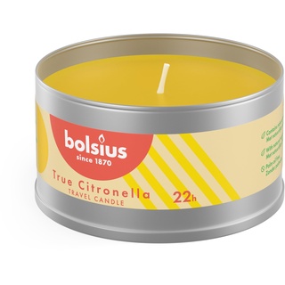 Bolsius True Citronella Outdoor Kerzen - Metalldose - 4 Stk. - Citronella-Duft - Außendekoration - Brenndauer 22 Stunden