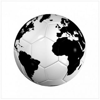 Wallario Memoboard »Planet Fußball« weiß