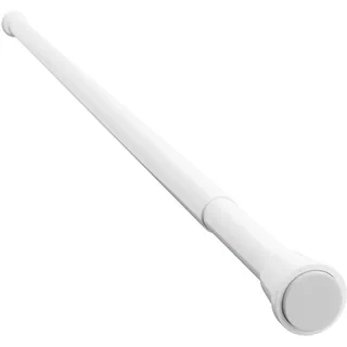 ALU DUSCHVORHANGSTANGE TELESKOPSTANGE WEISS KLEMMSTANGE DUSCHSTANGE ► Rostfrei - 8 Längen ab 45 cm bis 300 cm TOP (190-300 cm)