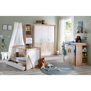 Stylefy Babymöbel-Set Karla III, (Babyzimmer-Set, Set (7-St), aus Holzwerkstoff, Soft-Close Funktion, mit Bettkasten, Modern Design, mit Rausfallschutz, viel Stauraum weiß