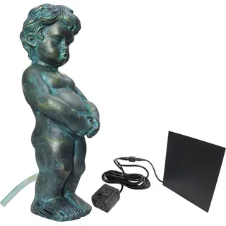 Solar Wasserspeier Junge klassisch Wasserspiel Teichdeko Gartenfigur Brunnen Springbrunnen Solarbrunnen