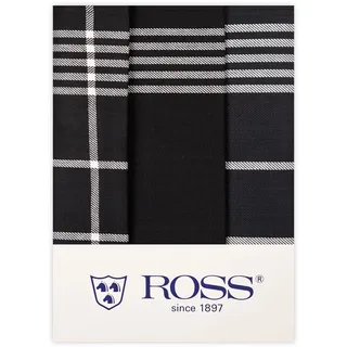 Ross 3er Pack Baumwoll-Geschirrtücher 1837 3- Pack 50x70 cm | schwarz - schwarz