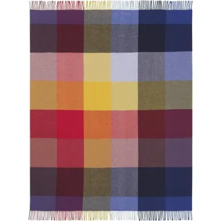 Biederlack Bright Square Plaid 130 x 170 cm Grau