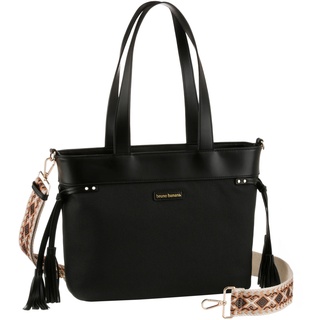 Shopper BRUNO BANANI Gr. B/H/T: 35 cm x 26 cm x 13 cm, schwarz Damen Taschen Handtaschen mit abnehmbarem Umhängeriemen