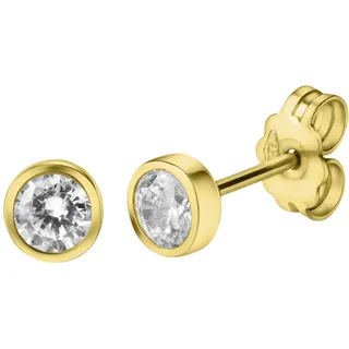 VIVANCE Ohrstecker VIVANCE Gelbgold 375 Zirkonia 375
