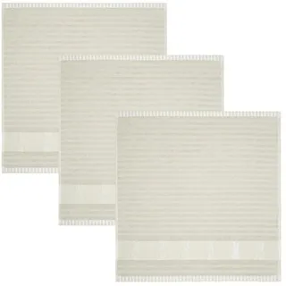 Kracht Geschirrtuch Hasenschule, (Set, 3-tlg., 3-teilig), 3er Pack Frottee Küchenhandtücher (3 Stück), ca.50x50cm Baumwolle beige