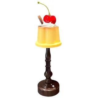 LOGT Pudding Tischlampe LED Kabelloses DIY Deko Nachttischlampe 3000K Warmweiße Batteriebetrieben Tischleuchte Kreative Cartoon Kinderlampe für Wohnzimmer, Schlafzimmer, Kinderzimmer