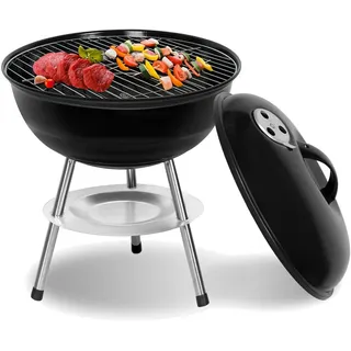 Charcoal Grill Gartengrill Mini Grill Camping Grill Kesselbarbecue Black