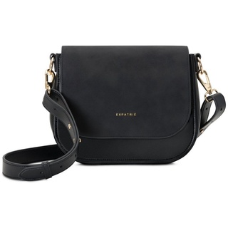 Expatrié Umhängetasche LOUISE MEDIUM Tasche Damen, Hochwertiges Kunstleder, Wasserabweisend schwarz