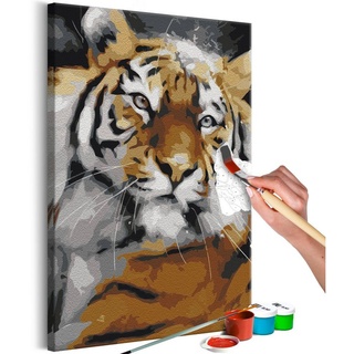Artgeist Malen nach Zahlen »Friendly Tiger« braun|grau|schwarz
